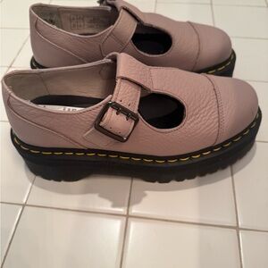 Dr. Martens Pink and Black Flats with Chunky Sole
